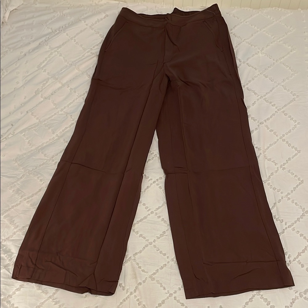 Old Navy Women's Wide Leg linen Pants  Brown nwt large tall - Picture 5 of 12